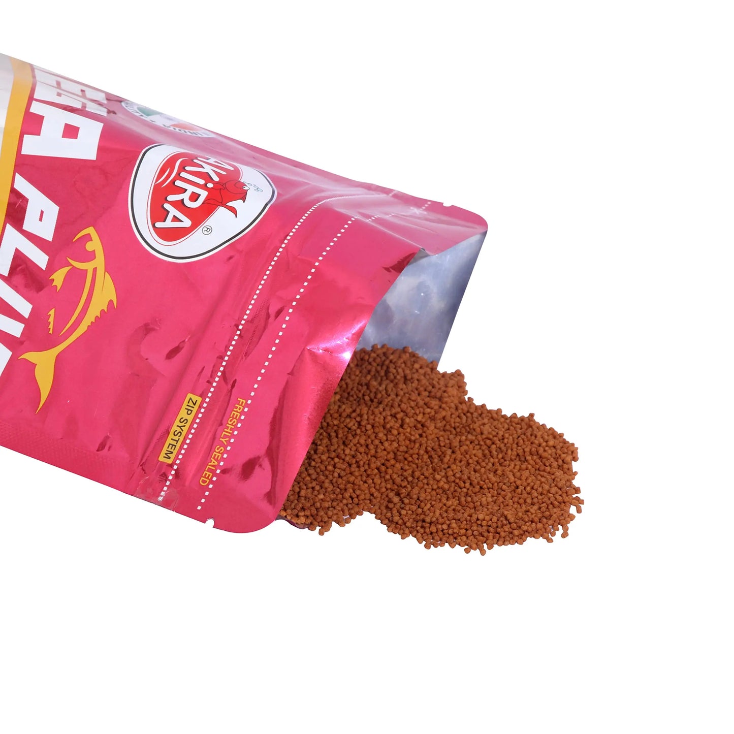 AKIRA MEGA Plus (RED) 100gm. 0.8mm. Pouch Pack of 3 for All Kind of Fish,Protein : 28.0% AKIRA