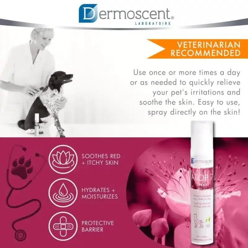 ATOP 7 Spray - Soothing Emulsion for Dogs & Cats of All Breeds and Ages - 75ml PETMATE YOUR PAW PARTNER