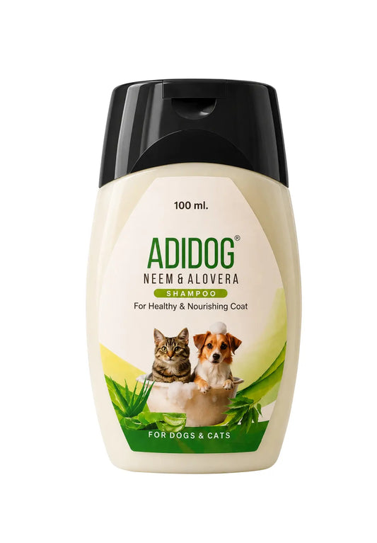 Adidog Neem and Aloe Vera 100ml Dog and Cat Shampoo Amanpetshop-