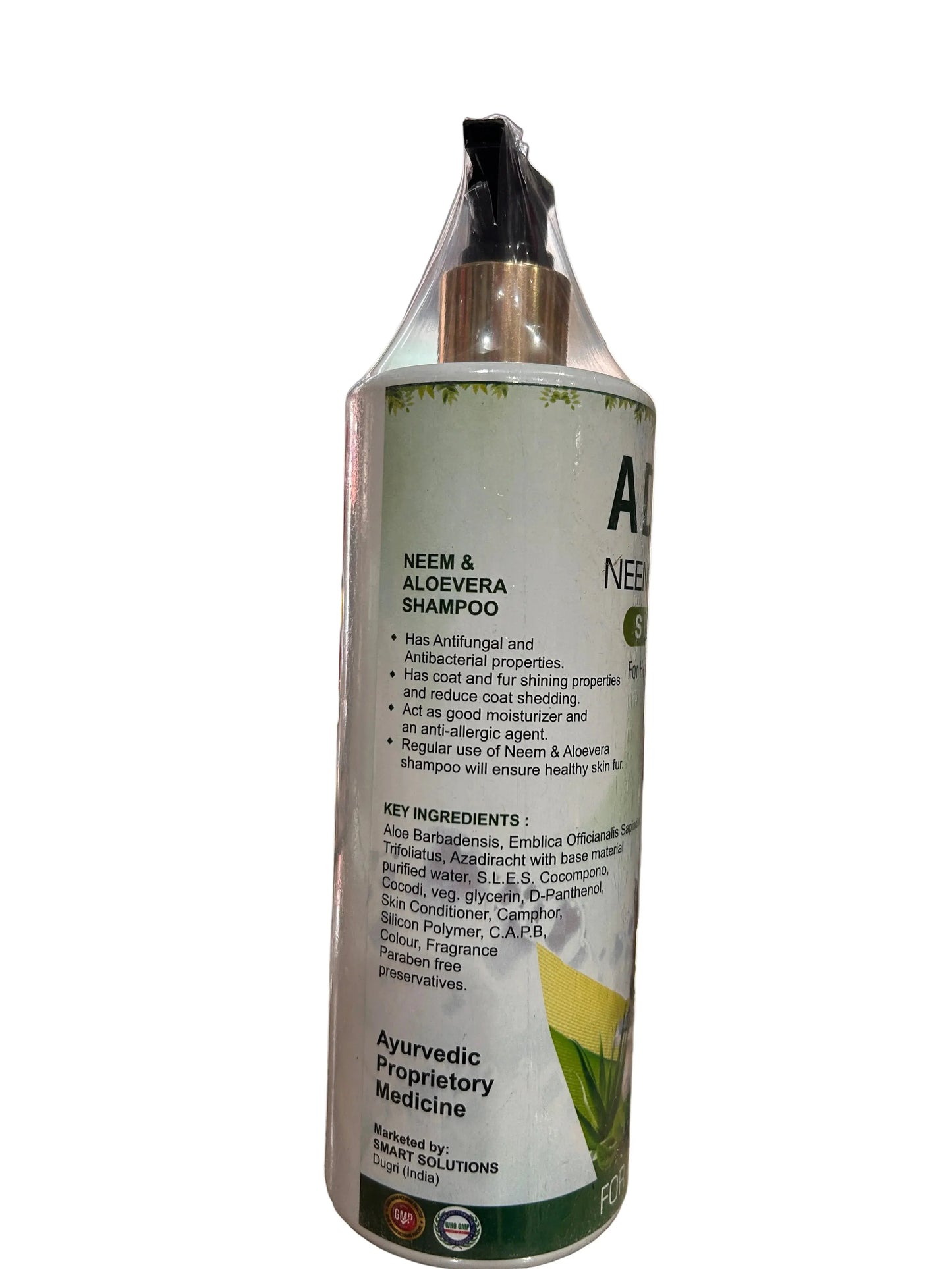 Adidog neem aloevera shampoo 500ml for dog and cats Amanpetshop-