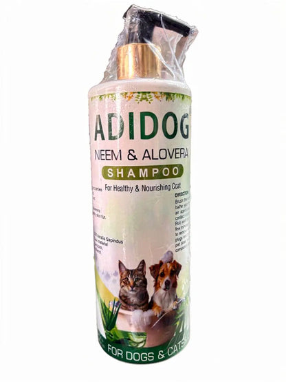Adidog neem aloevera shampoo 500ml for dog and cats Amanpetshop-