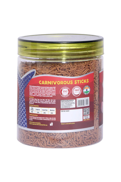 Akira Carnivorous Sticks - 500ML,Protein: 45% (Ideal Diet for AROWANA & TOP Feeding Carnivorous Fish) AKIRA