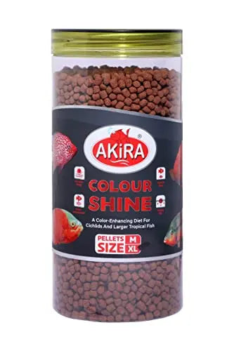 Akira Colour SHIN - 1000ML,Protein : 40%(A Color-Enhancing Diet for Cichlids and Larger Tropical Fish) AKIRA
