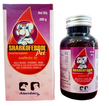 Alembic ASCAL Vitamin Mineral (300 ml) & SHARKOFERROL PET Malt Based Vitamins Iron & Calcium for Cat,Dogs & Puppies (200 g) Pet Health Supplements Generic