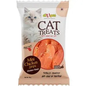 All4pets Cat Treats Mini Chicken Strip Chicken Flavour-50gm All4pets