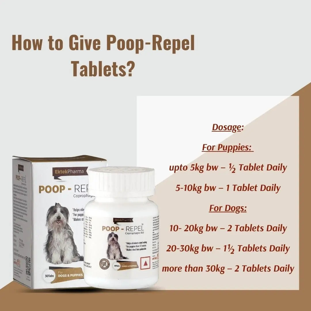 All4pets Poop Repel Tablets Coprophagia Aid for Dogs & Puppies(30 Tabs)(Pack of 2) all4pets