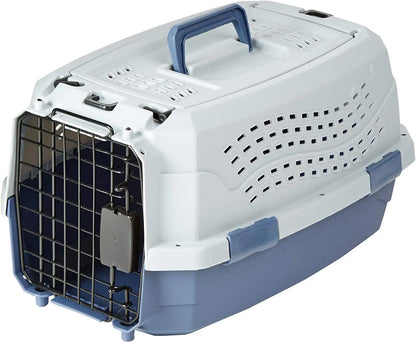 AmazonBasics Two Door Top Load Pet Carrier, Small Size |19-inch | Portable Airline Pet Carrier for Cats, Puppies and Kitten | Small amazon basics
