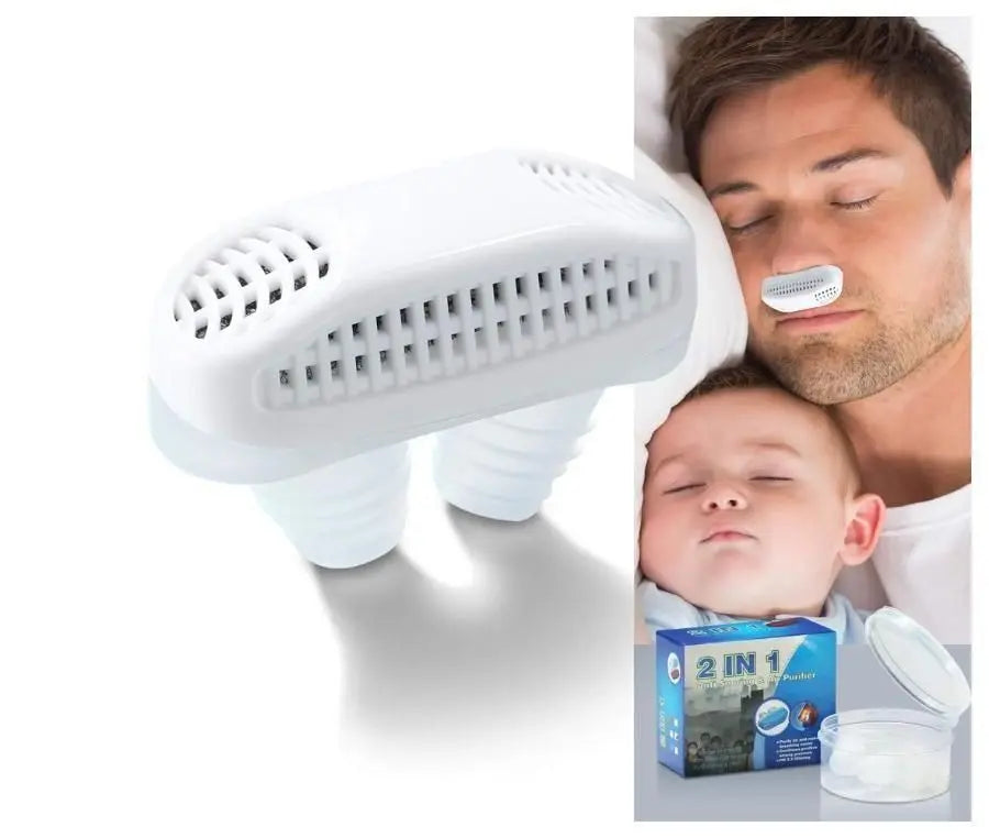 Anti-Snoring Device-2 in 1 Nose Vents Plugs Snore Stopper with Air Purifying Filter amanpetshop