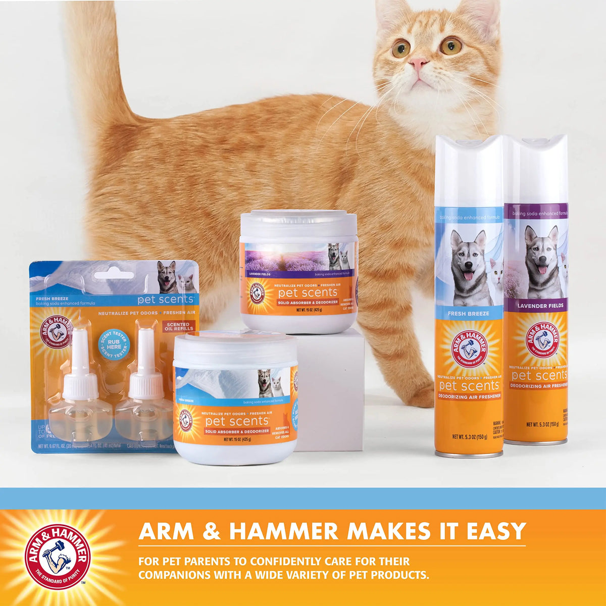 Arm & Hammer 2 Cat Litter Box Deodorizer, Fresh Breeze Scent, 30 Day Odor Control, 2 Pods ARM & HAMMER