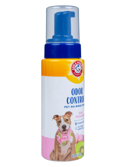 Arm & Hammer for Pets Odor Control Pet No-Rinse Foam with Baking Soda, Kiwi Blossom Scent, 8oz; Best Odor Eliminating Foam for Dogs and Puppies; Arm and Hammer Baking Soda Waterless Dog Deodorizer ARM & HAMMER