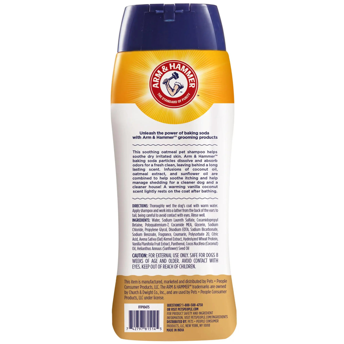 Arm & Hammer for Pets Soothing Oatmeal Pet Shampoo | Nourishing and Moisturizing Dog Shampoo with Gentle Cleansing Formula | Vanilla Coconut Scent, 20 oz Bottle Shampoo for Pets ARM & HAMMER