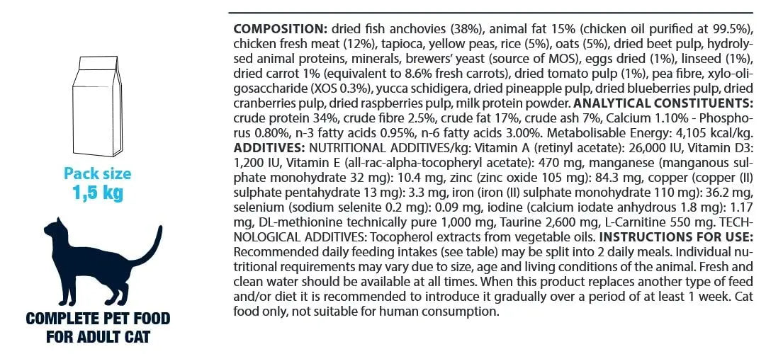 B-Wild Grain Free Adult Anchovies for Cats-1.5kg all4pets