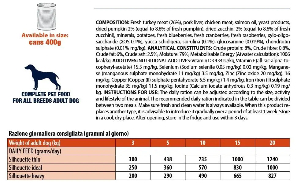 B-Wild Grain Free Chunks Adult Turkey with Pumpkin and Zuchhini for dogs-400gm(Pack of 2) all4pets