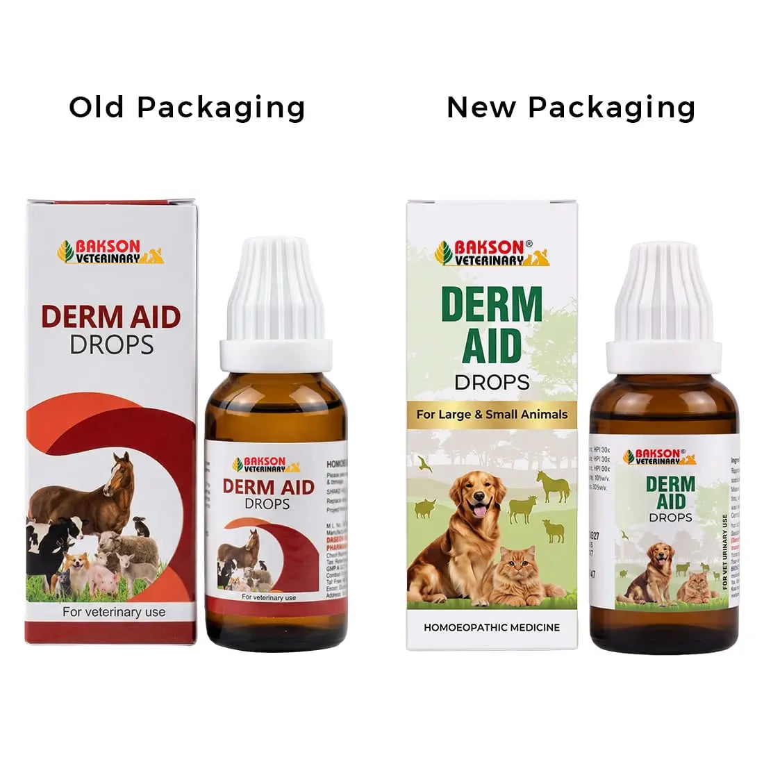 Bakson Veterinary Derm Aid Pet Skin Drop for Animals 30ML | Dogs & Cats Skin Infection Treatment & Allergy Relief | Itching, Redness, Hotspots, Fungal & Yeast Infection Care | Veterinary Medicine BAKSON VETERINARY