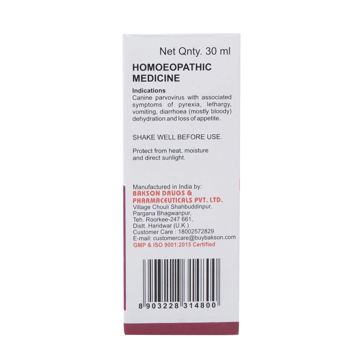 Bakson Veterinary Parvo Aid Drops for Pets – 30ML | Natural Parvo Medicine Dogs | Supports Cat Parvo Virus Symptoms, Recovery & Immunity | Safe Homeopathic Care Alternative to Harsh Parvo Medicine BAKSON VETERINARY