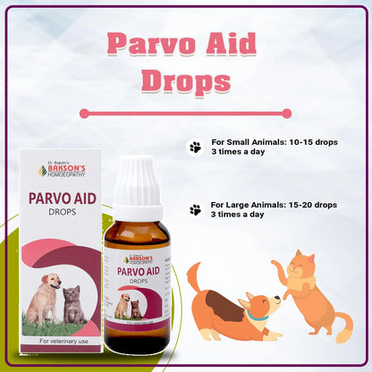 Bakson Veterinary Parvo Aid Drops for Pets – 30ML | Natural Parvo Medicine Dogs | Supports Cat Parvo Virus Symptoms, Recovery & Immunity | Safe Homeopathic Care Alternative to Harsh Parvo Medicine BAKSON VETERINARY