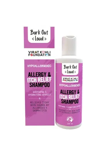 Bark Out Loud by Vivaldis - Allergy & Itch Relief Shampoo- Effective on Food, Flea Allergy Rashes & Long Lasting Skin Conditions 200ml (Dogs & Cats) BARK OUT LOUD