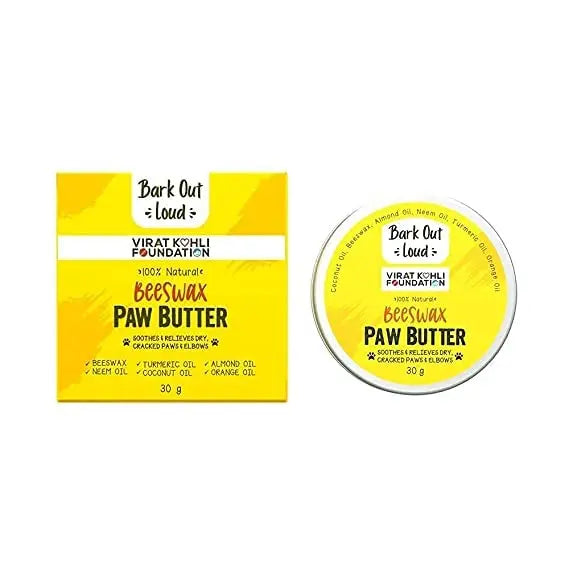 Bark Out Loud by Vivaldis -Natural Beeswax Paw Butter - Moisturizer Infused with Natural Oils for Dogs & Cats - Soothes & Reliefs Dry Cracked, Paws & Elbows – 30gms BARK OUT LOUD