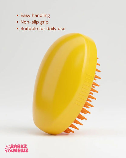 Barkz & Mewz Pet Grooming Massage Brush with Soft Silicone Bristles Generic