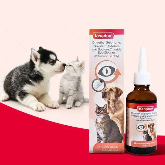 Beaphar Eye Cleaner Drop for Dogs and Cats | Eye Wash Drop Use for Remove Eye Discharge and Debris | 50 ML Beaphar