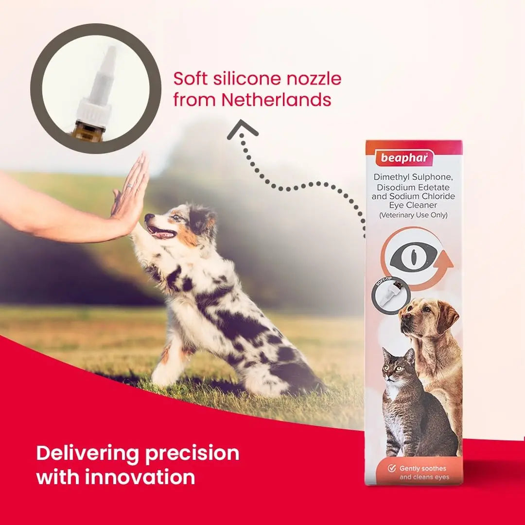 Beaphar Eye Cleaner Drop for Dogs and Cats | Eye Wash Drop Use for Remove Eye Discharge and Debris | 50 ML Beaphar