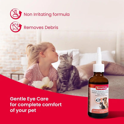 Beaphar Eye Cleaner Drop for Dogs and Cats | Eye Wash Drop Use for Remove Eye Discharge and Debris | 50 ML Beaphar