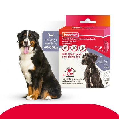 Beaphar Flea & Tick Spot On Combotec Fipronil/s-Methoprene | Kills Fleas, Ticks and Biting Lice | 4.02 ML Single Pipette for Giant Dogs Beaphar