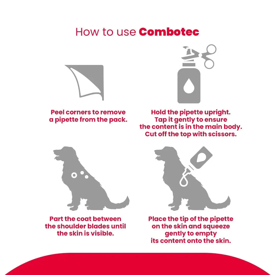 Beaphar Flea & Tick Spot On Combotec Fipronil/s-Methoprene | Kills Fleas, Ticks and Biting Lice | 4.02 ML Single Pipette for Giant Dogs Beaphar