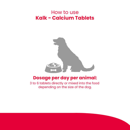 Beaphar Kalk Calcium 60 Tablets with Multivitamin Pet Supplement for Dog Strong Bones and Fast Growth (Pack of 2) Beaphar