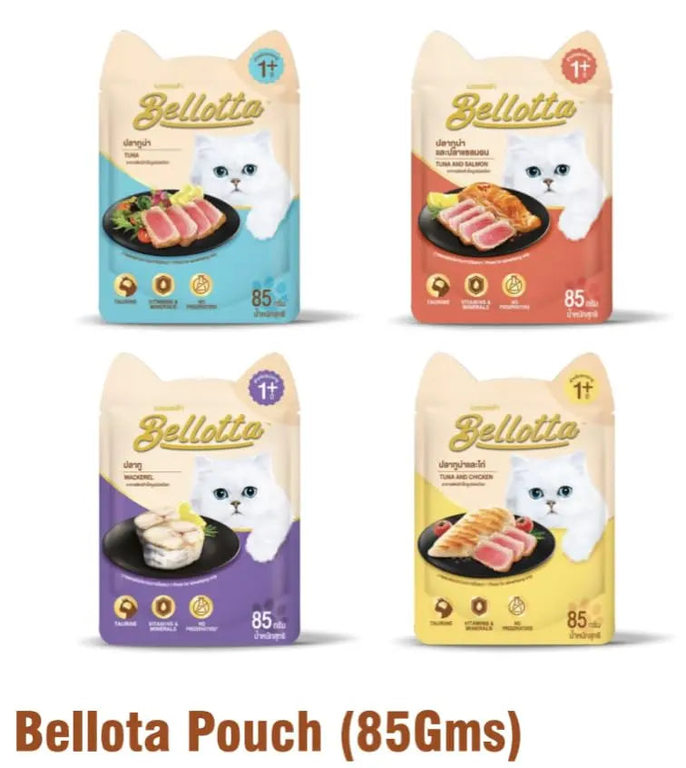 Bellotta Wet Food for Cats and Kittens, Tuna, 85 g Pouch (Pack of 12) Bellotta