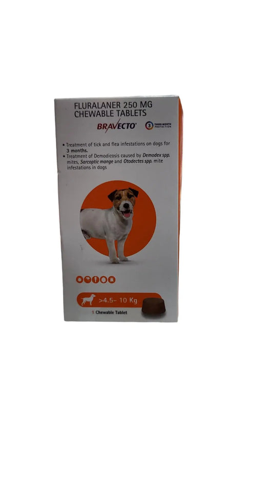 Bravecto Anti Tick And Flea Chewable Tablet 4.5 to 10kg Amanpetshop