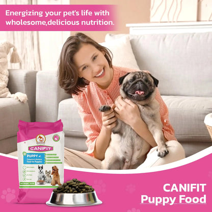 CANIFIT Puppy Dog Food (Chicken & Milk) 20 KG- Enriched with Chicken and Milk for Healthy Growth, Ideal for Puppy Dogs- Pet Food for All Breed Dogs CANIFIT