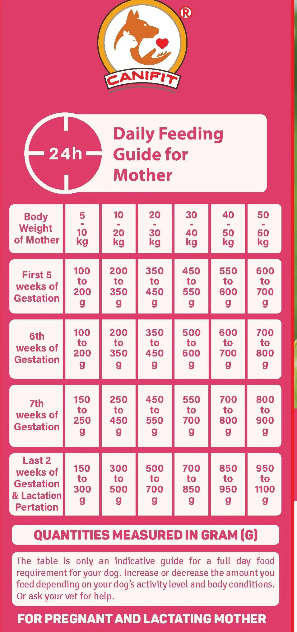 CANIFIT Stater for Mother & Puppy| Fresh Ingredients| Complete Balanced Food| 1.1 KG CANIFIT