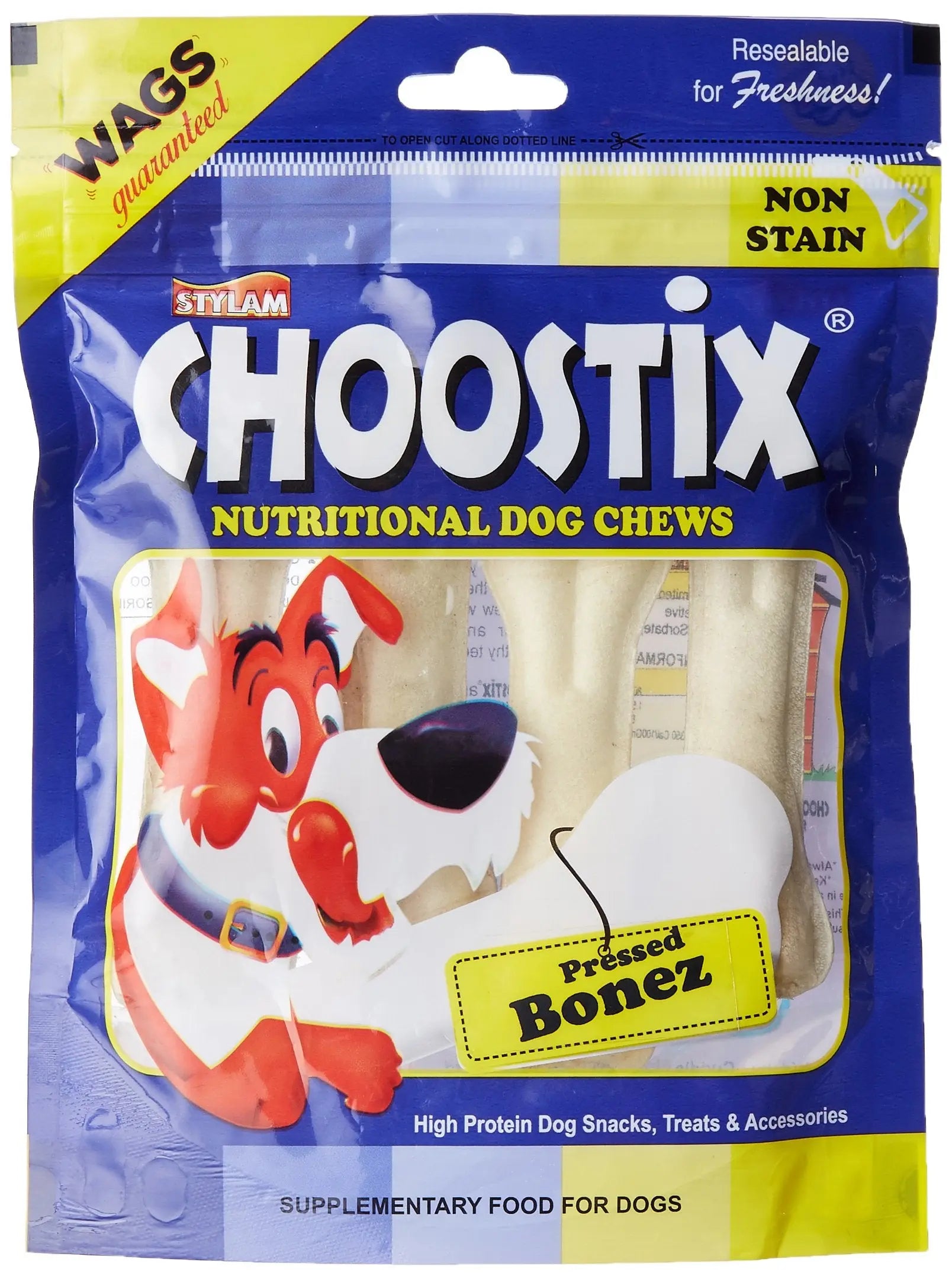 Choostix Pressed Dog Bone (4-inch x 4 Pieces) CHOOSTIX