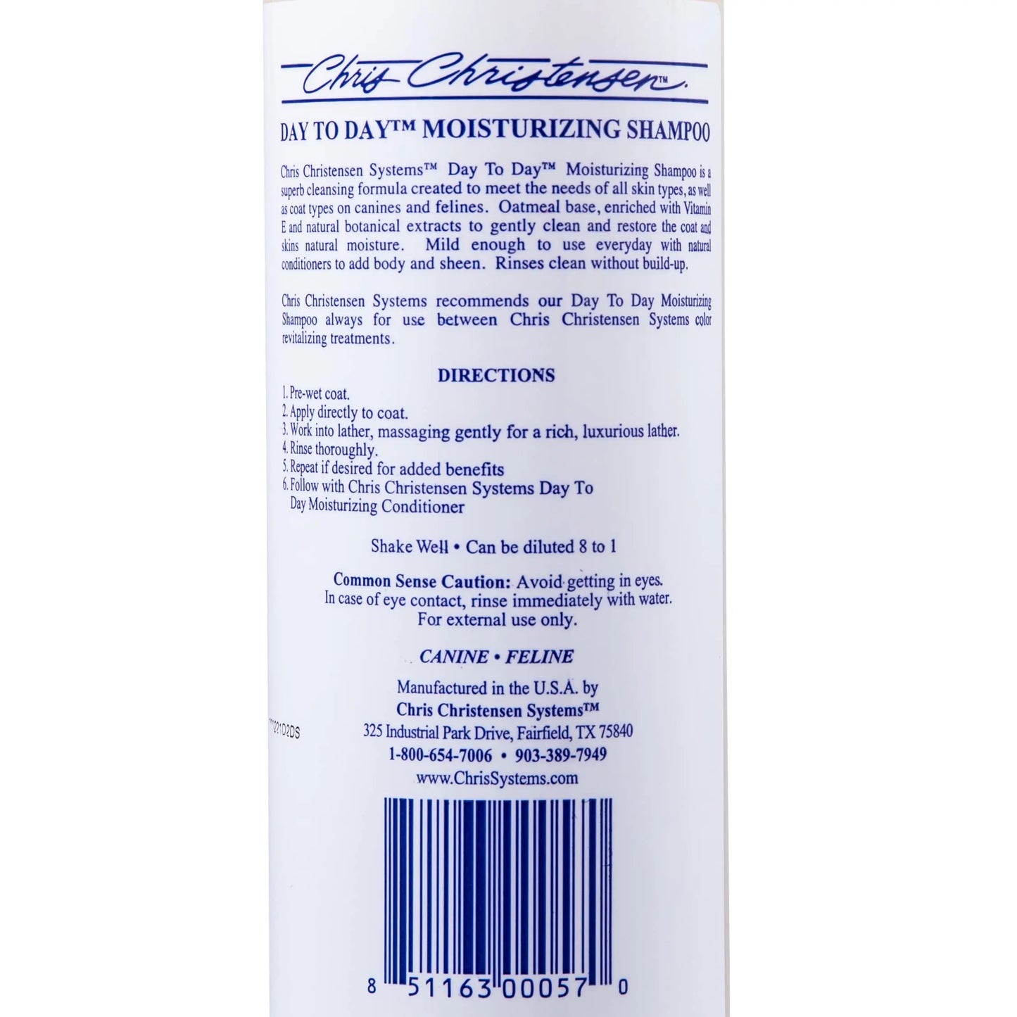 Chris Christensen Day To Day Ultra Concentrated Dog Shampoo, Makes Up To 8 Bottles, Groom Like A Professional, Moisturizing, All Coat Types, For Daily Use, 473 Milliliter Chris Christensen