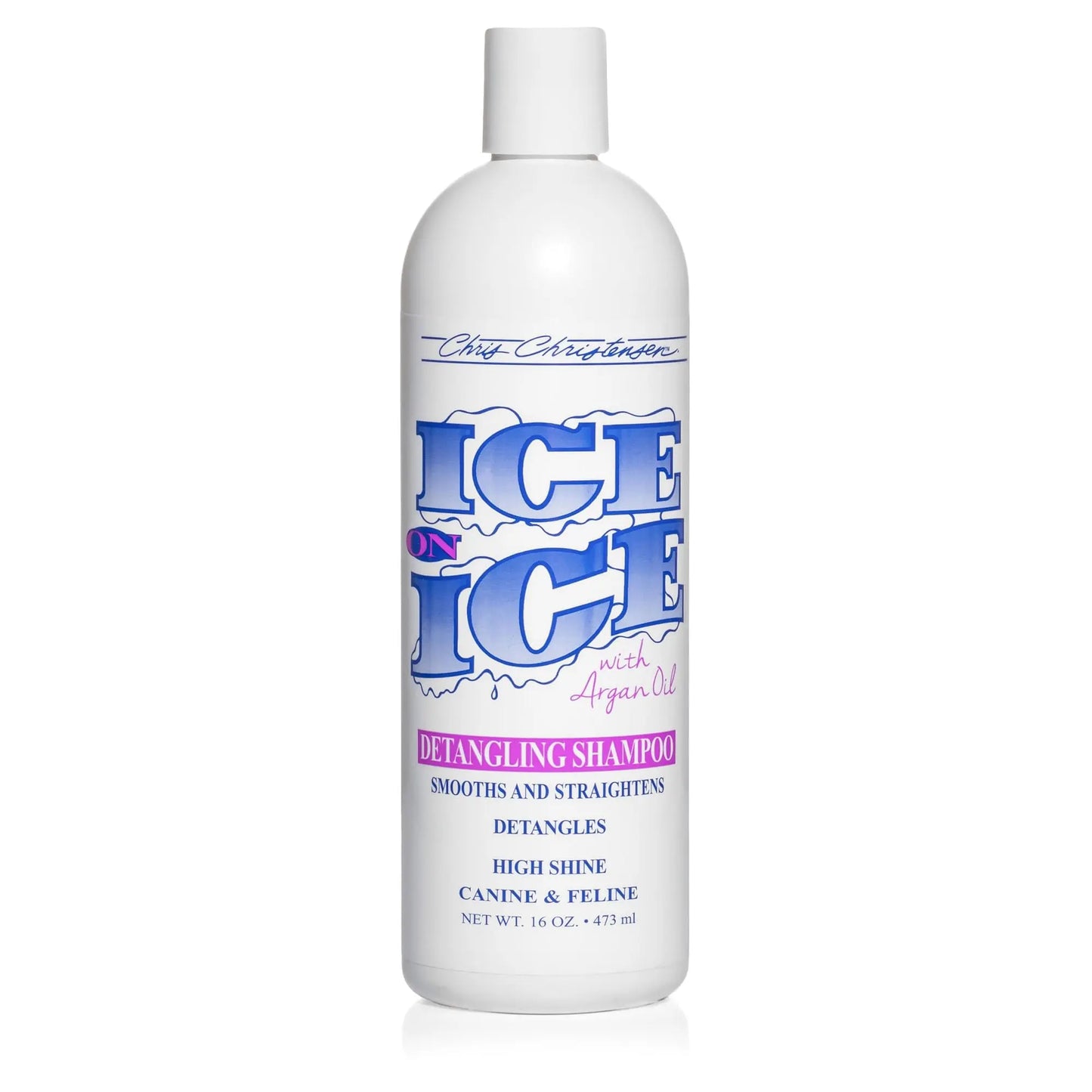 Chris Christensen Ice on Ice Strengthening Dog Shampoo, Groom Like Professional, Revives Dry, Damaged Coats & Strands, All Coat Types 473 ML Chris Christensen