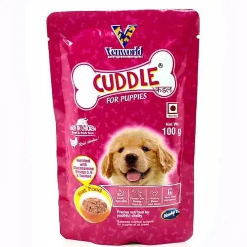 Cuddle Gravy, Wet Dog Food, for Puppy, Rich in Chicken 100 GMS(Pack of 10) Venworld