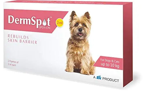 DERMSPOT SPOT-ON 2ML for Dogs & Cats (4 PIPETTES of 2ML) by Jolly and Cutie Pets ttk