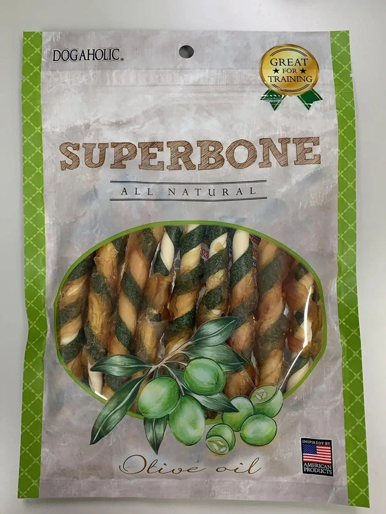 Dogaholic Superbone Stick Treats for Dogs Olive Oil (9Pcs), Medium, 150 g (Pack of 3) Dogaholic