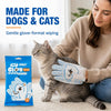 Dogs & Tiddles No-Rinse Pet Grooming Glove Wipes Pack of 10, Disposable Deodorizing Bath and Cleaning Wipes for Dogs and Cats Dogs & Tiddles