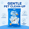 Dogs & Tiddles No-Rinse Pet Grooming Glove Wipes Pack of 10, Disposable Deodorizing Bath and Cleaning Wipes for Dogs and Cats Dogs & Tiddles