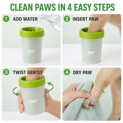 Dogs & Tiddles Paw Cleaner for Dogs Small, Dog Paw Cleaner Cup with Soft Silicone Bristles, Portable Muddy Paw Washer for Puppies and Cats Dogs & Tiddles