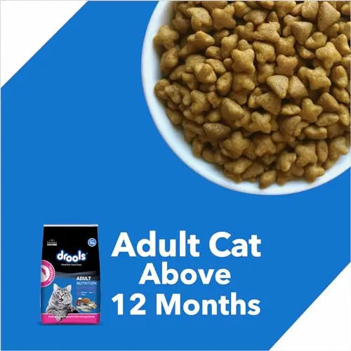 Drools Adult Dry Cat Food, Mackerel Flavour 1.2 Kg Pack Drools