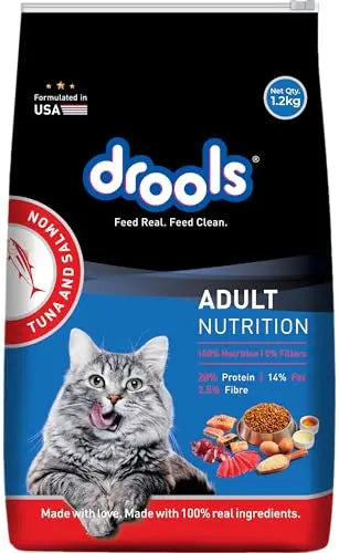 Drools Adult Dry Cat Food, Tuna Salmon 1.2 Kg Pack Drools