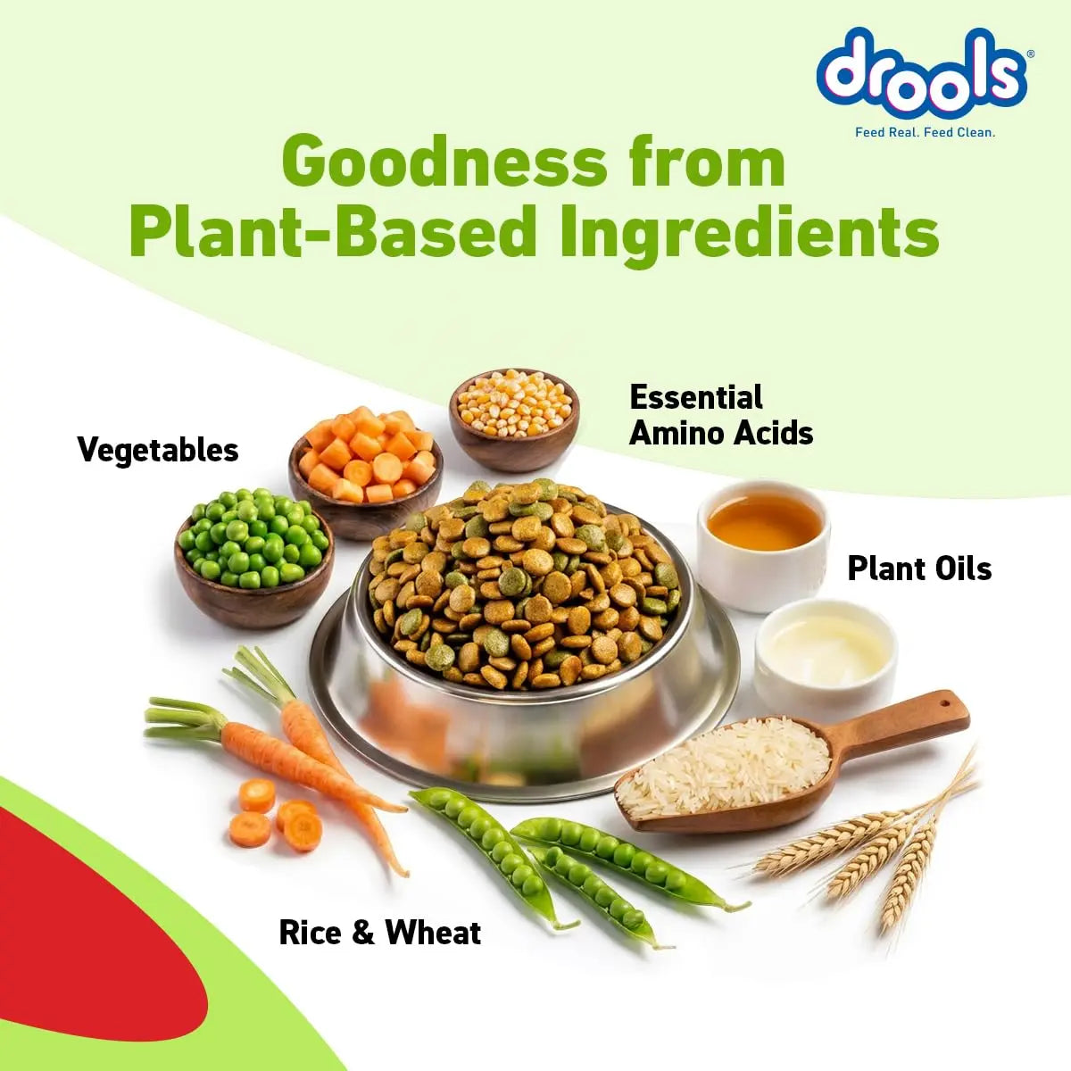 Drools Adult & Puppy Dry Dog Food 1.2 kg Pack | 100% Vegetable Flavour | All Lifestages | Better Digestibility | Strong Bone and Teeth Development | Boosted Immunity Drools