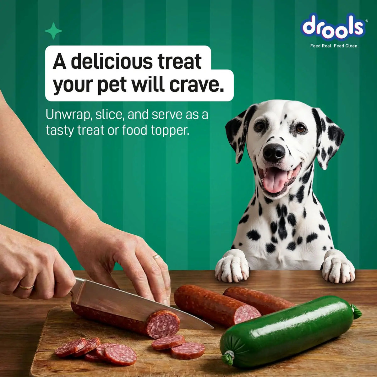 Drools Adult & Puppy Sausage for Dog, 450g | Real Fish Flavour | High Protein | Treat & Food Topper | Grain Free | Best for Training & Bonding | No Preservatives Drools