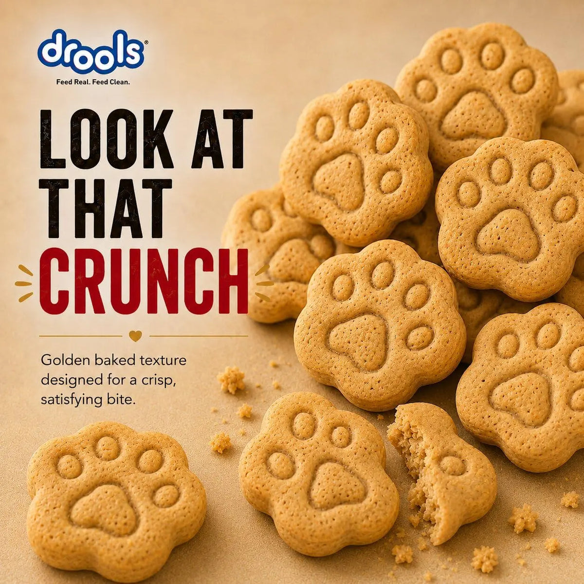 Drools All Life Stages Dog Treat Biscuits 400g Jar | Real Chicken Flavour | All Breed Formula | Promotes Lustrous Skin & Coat | Vitamins & Minerals | Reduces Tartar Build Up Drools