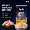 Drools Kitten Wet Mousse 80g Pack of 5, Total 400g | Chicken Flavour | Rich in Protein | Promotes Hydration & Easy to Digest | Packed with Essential Vitamins & Antioxidants Drools