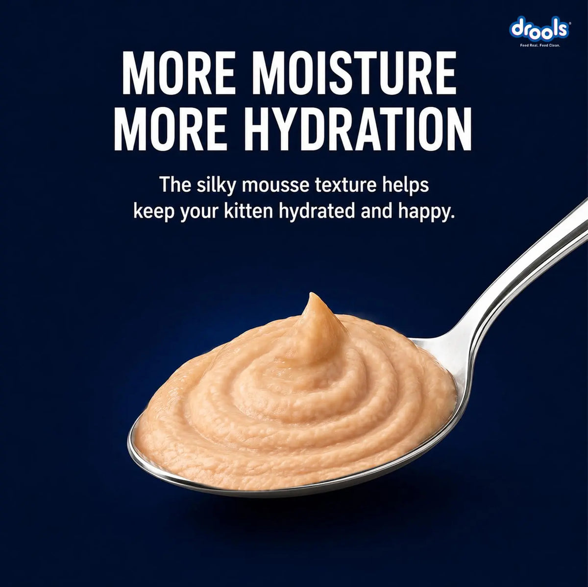 Drools Kitten Wet Mousse 80g Pack of 5, Total 400g | Chicken Flavour | Rich in Protein | Promotes Hydration & Easy to Digest | Packed with Essential Vitamins & Antioxidants Drools