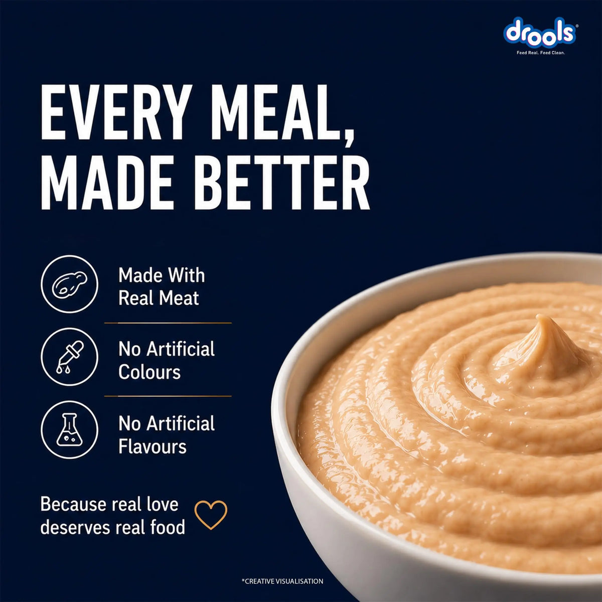 Drools Kitten Wet Mousse 80g Pack of 5, Total 400g | Ocean Fish Flavour | Rich in Protein, Hydrating & Easy to Digest | Essential Vitamins & Antioxidants Drools